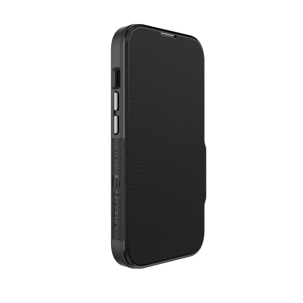 Efm Monaco E Leather Wallet Case Armour With D3o Plus Suits Iphone 15 (6.1") Black/Space Grey Cases Covers & Skins