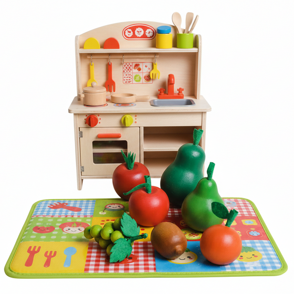 The Farm Fresh Fruit Bag Set Of 8 Pretend Food