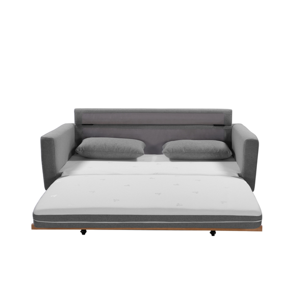 Topleo Furniture Shasa 2 Seater Pull Out Sofa Bed Grey Celadon Sofa Beds