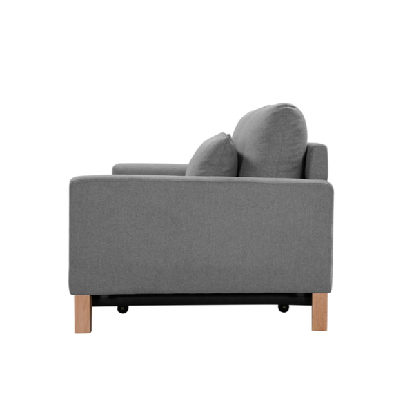 Topleo Furniture Shasa 2 Seater Pull Out Sofa Bed Grey Celadon Sofa Beds