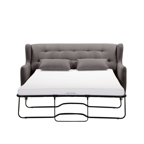 Sofa Beds Topleo Furniture Marquis 2 Seater Sofa Bed With Separate Foam Mattress Dark Grey