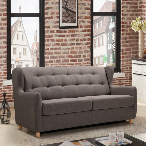 Sofa Beds Topleo Furniture Marquis 2 Seater Sofa Bed With Separate Foam Mattress Dark Grey