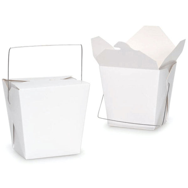 Food Storage Containers Bargene 600Pcs 455Ml/16Oz White Noodle Box With Metal Handle
