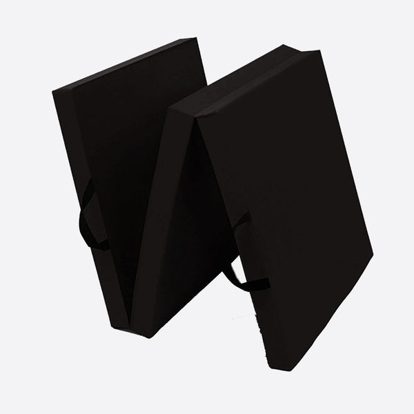 Folding Exercise Floor Mat Dance Yoga Gymnastics Training Home Judo Pilates Gym Black Mats & Non Slip Towels