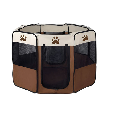 Bargene 8 Panel Puppy Dog Pet Exercise Playpen Crate Medium Fences & Pens