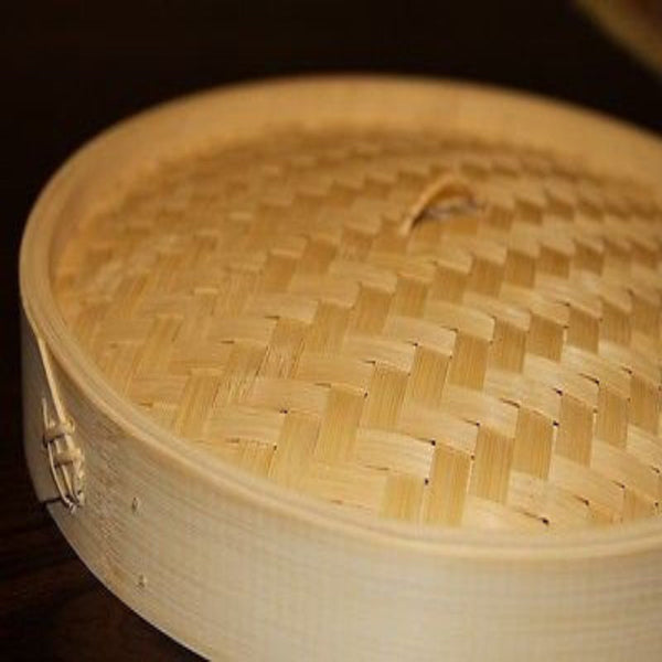9 Inch Bamboo Steamer Set 2 Baskets With 1 Lid Steamers