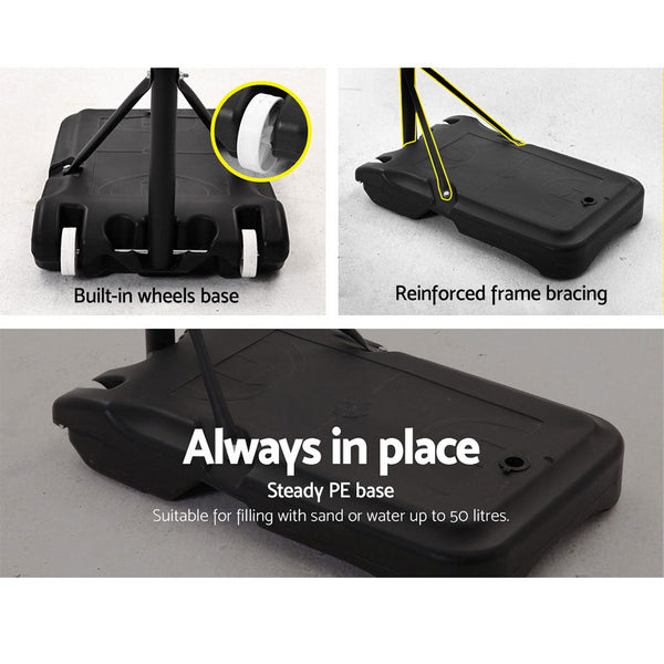 Bargene Height Kids Basketball Stand System Net Rim Ring Hoop Set Basketballs