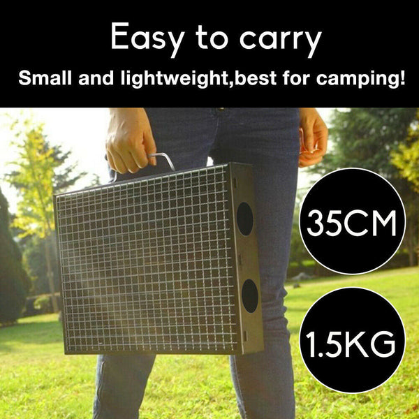 Outdoor Camping Portable & Foldable Charcoal Bbq Grill Hibachi Picnic Barbecue Barbecues Grills & Smokers