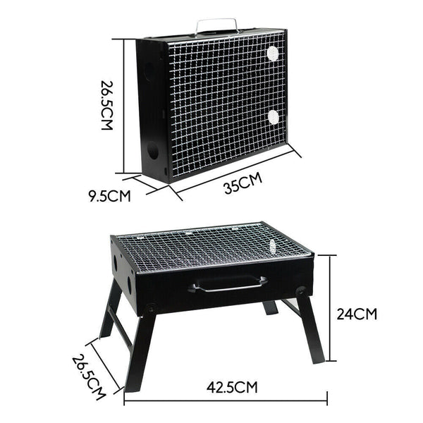 Outdoor Camping Portable & Foldable Charcoal Bbq Grill Hibachi Picnic Barbecue Barbecues Grills & Smokers