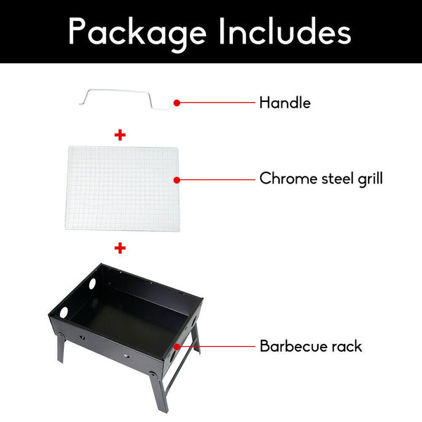 Outdoor Camping Portable & Foldable Charcoal Bbq Grill Hibachi Picnic Barbecue Barbecues Grills & Smokers