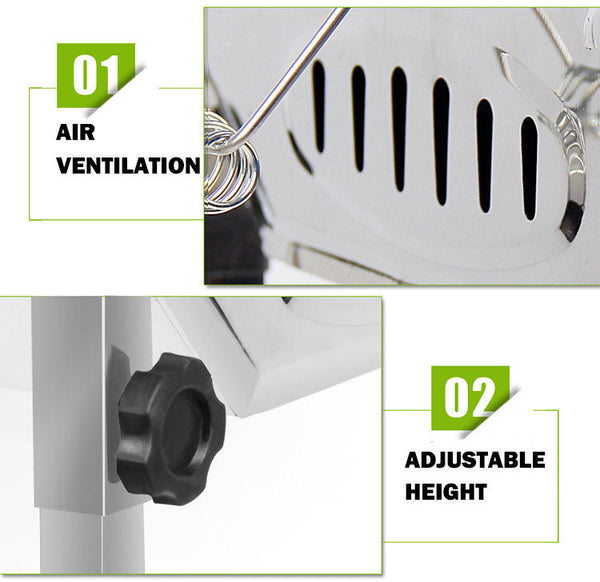 Stainless Steel Portable Outdoor Bbq Barbecue Grill Set Charcoal Kebab Picnic Camping Sets Medium Barbecues Grills & Smokers