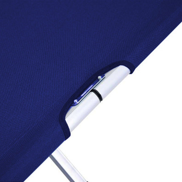 Bargene Camping Bed Folding Stretcher Light Weight W/ Carry Bag Portable Blue Sleeping Mats