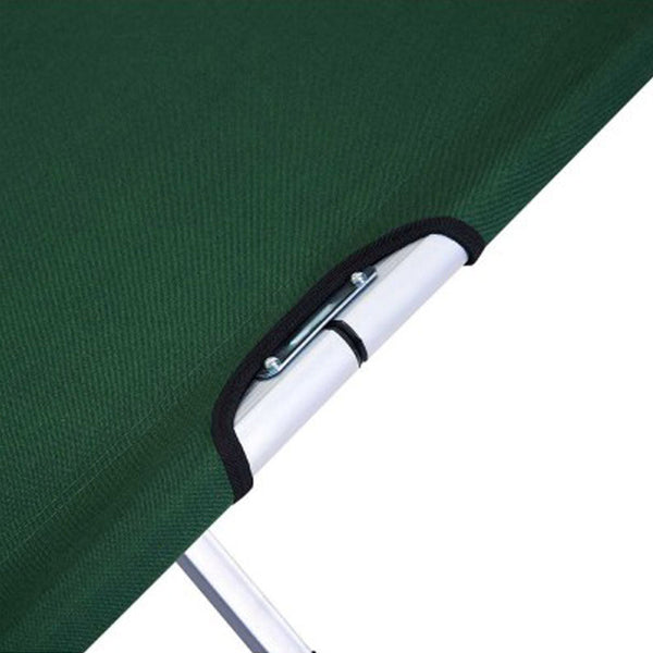 Bargene Camping Bed Folding Stretcher Light Weight W/ Carry Bag Portable Green Sleeping Mats