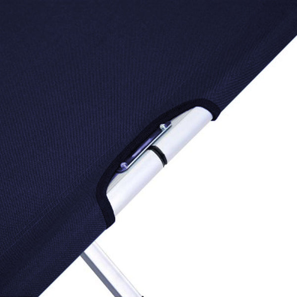 Bargene Camping Bed Folding Stretcher Light Weight W/ Carry Bag Portable Navy Sleeping Mats