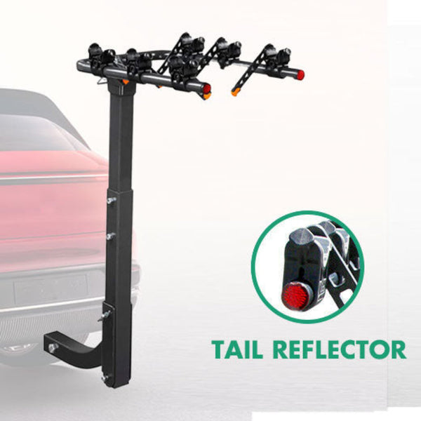 3 Bike Rack Bicycle Car Rear Carrier 2" Steel Foldable Hitch Mount Towbar Carrier & Pannier Racks