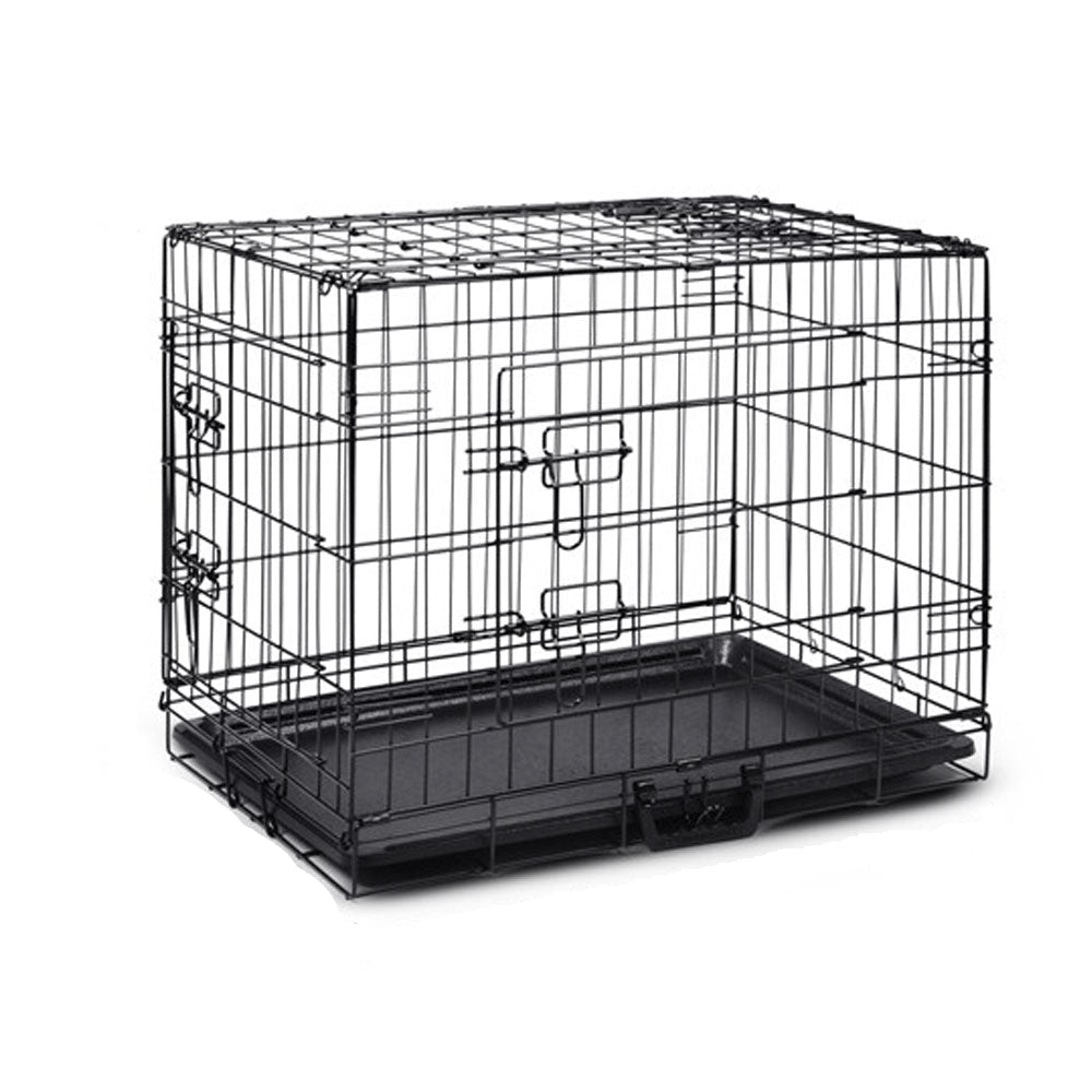 Bargene 42" Pet Dog Cage Collapsible Metal Crate Kennel Dog Cages