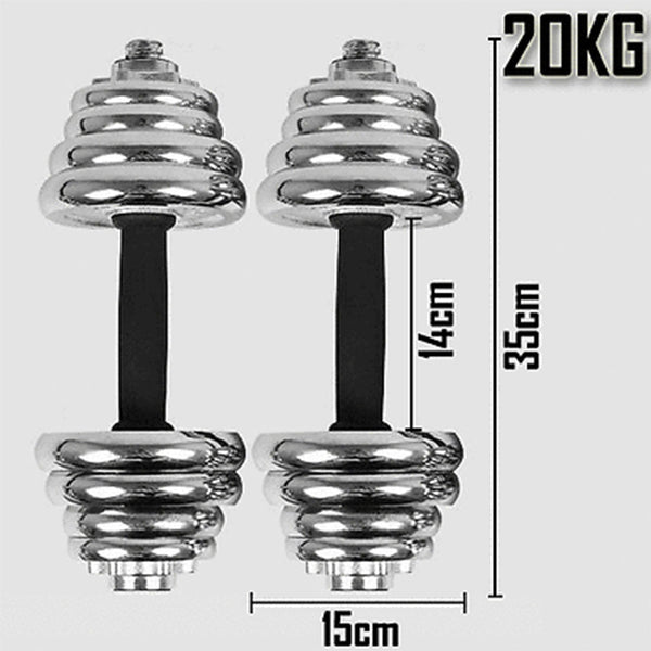 Dumbbells York 20Kg Dumbbell Set Weight Home Gym Fitness Barbell W/ Case