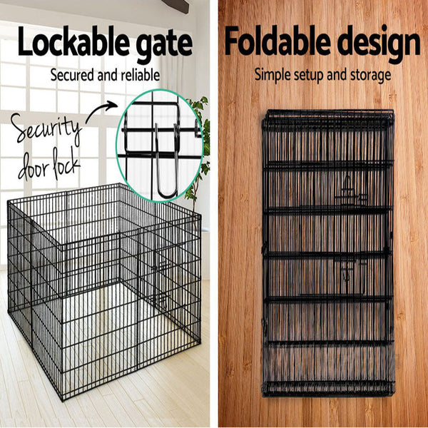 24" 8 Panel Pet Dog Playpen Puppy Exercise Cage Enclosure Fence Pen Fences & Pens