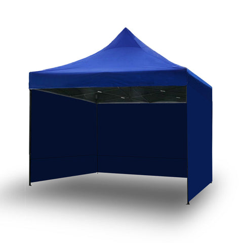 Blue Bargene 3X3m Pop Up Gazebo Outdoor Tent Folding Marquee Party Camping Market Canopy W/ Side Wall Blue Gazebos & Pergolas