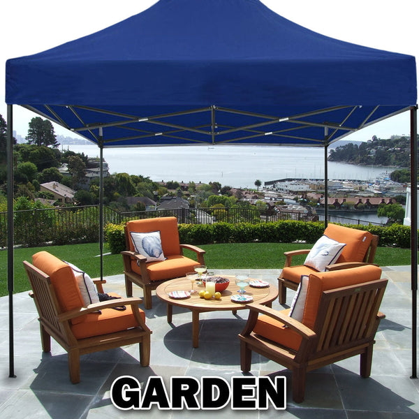 Blue Bargene 3X3m Pop Up Gazebo Outdoor Tent Folding Marquee Party Camping Market Canopy W/ Side Wall Blue Gazebos & Pergolas