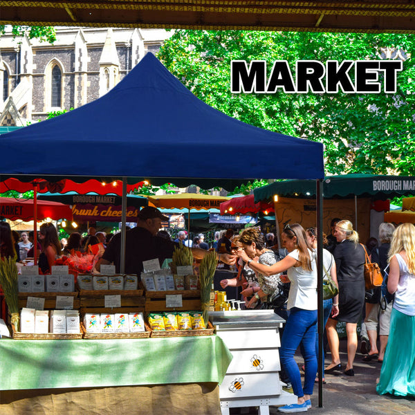 Blue Bargene 3X3m Pop Up Gazebo Outdoor Tent Folding Marquee Party Camping Market Canopy W/ Side Wall Blue Gazebos & Pergolas