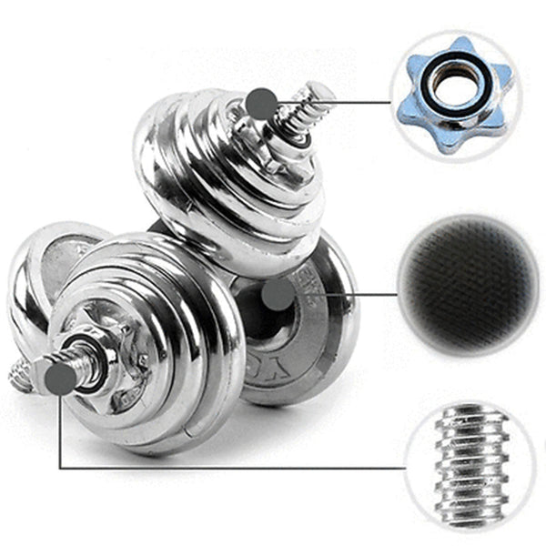 Bargene 30Kg Chrome Dumbbell Set Weight Home Gym Training Fitness Barbell Case Dumbbells