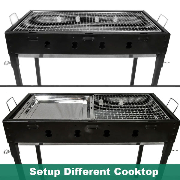 Large Portable Charcoal Outdoor Bbq Barbecue Grill Set Barbecues Grills & Smokers