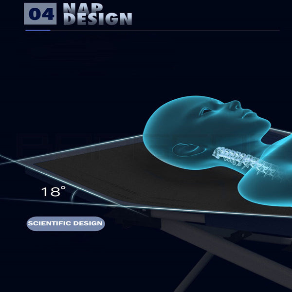 Bargene Camping Portable Stretcher Single Foldable Folding Bed Mattress Recliner Grey Mattresses