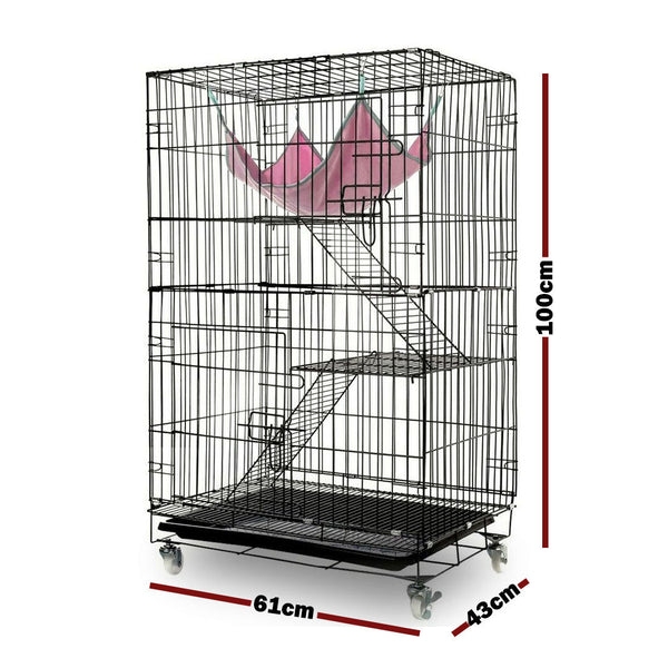 Bh 3 Level Rabbit Bird Cage Ferret Parrot Aviary Cat Rat Budgie Hamster Pet Cages Castor Bird Cages