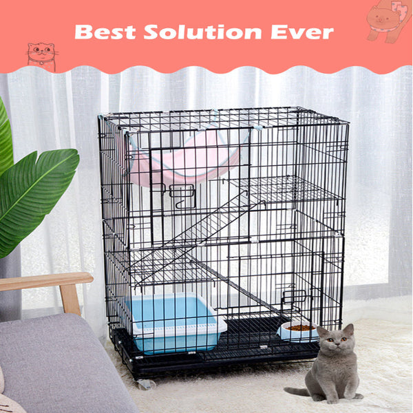 Bh 3 Level Rabbit Bird Cage Ferret Parrot Aviary Cat Rat Budgie Hamster Pet Cages Castor Xl Bird Cages