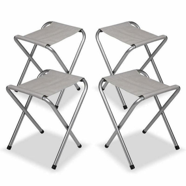 Folding Picnic Camping Set Bbq Party Aluminium Table 4 Foldable Chairs Camping Furniture