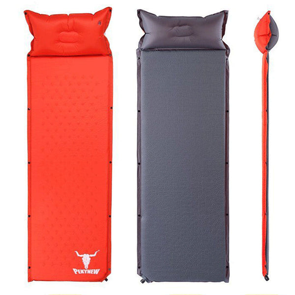 Double Air Bed Self Inflating Mattress Sleeping Camping Hiking Joinable Red Inflatable Mattresses & Airbeds