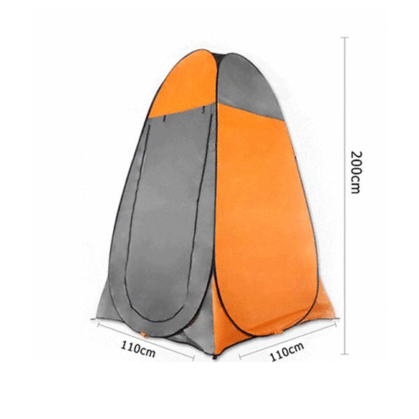 Pop Up Portable Privacy Shower Room Tent &20L Outdoor Camping Water Bag Camp Set Orange Tents