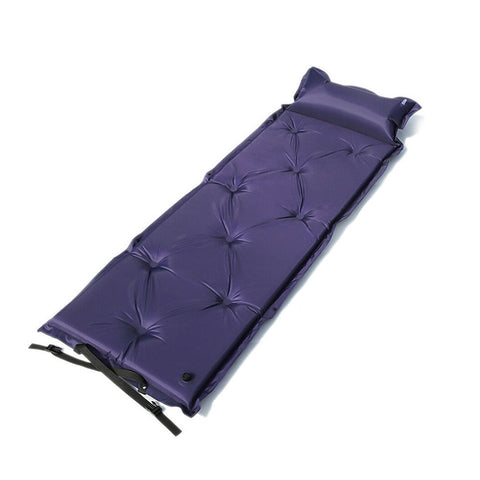 Self Inflating Mattress Camping Hiking Airbed Mat Sleeping With Pillow Bag Camp Navy Sleeping Mats