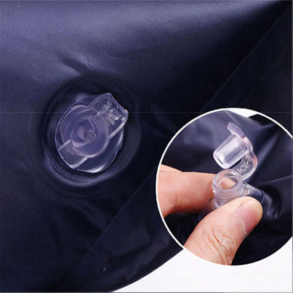 Double Self Inflating Mattress Camping Hiking Airbed Camp Mat Sleeping Pillow W/ Bag Navy Sleeping Mats