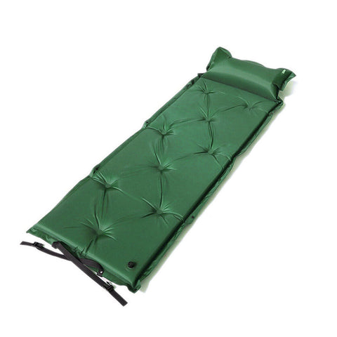 Self Inflating Mattress Camping Hiking Airbed Mat Sleeping With Pillow Bag Camp Green Sleeping Mats