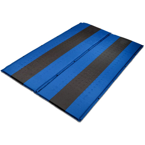 Double Self Inflating Mattress Sleeping Mat Air Bed Camping Hiking Joinable Blue Sleeping Mats