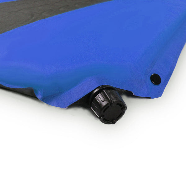 Double Self Inflating Mattress Sleeping Air Bed Camping Hiking Joinable Blue Sleeping Mats