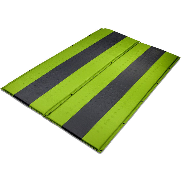 Double Self Inflating Mattress Sleeping Air Bed Camping Hiking Joinable Green Sleeping Mats