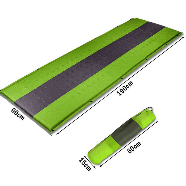 Self Inflating Mattress Sleeping Pad Air Bed Camping Hiking Joinable Green Sleeping Mats