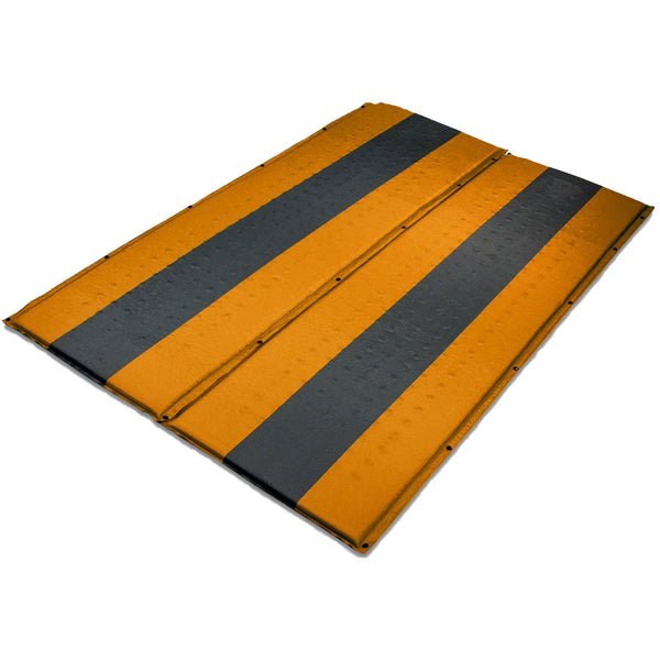 Double Self Inflating Mattress Sleeping Mat Air Bed Camping Hiking Joinable Orange Sleeping Mats