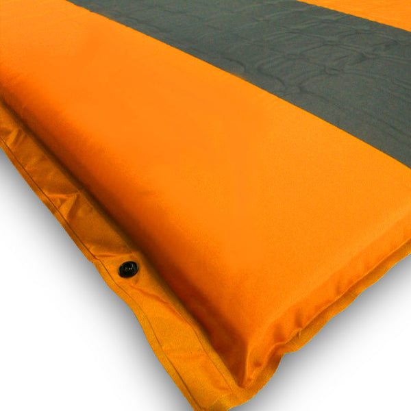 Double Self Inflating Mattress Sleeping Mat Air Bed Camping Hiking Joinable Orange Sleeping Mats
