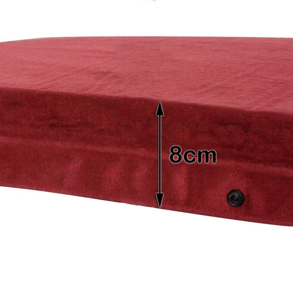 Self Inflating Mattress Sleeping Suede Mat Air Bed Camping Camp Hiking Joinable Red Sleeping Mats