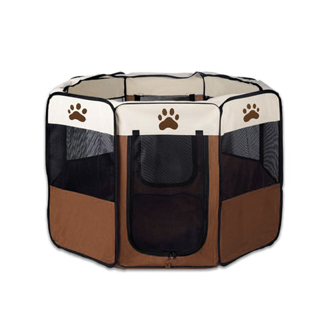 Bargene 8 Panel Pet Dog Cat Crate Play Pen Bags Kennel Portable Tent Playpen Puppy Cage Large Small Animal Supplies