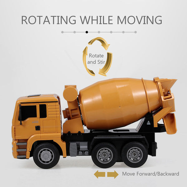 Huina 1/18 Rc Engineering Construction Concrete Cement Mixer Truck Remote Control Toy Kids Gift Other Rc Model Vehicles & Kits