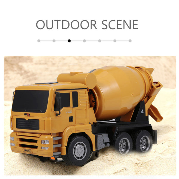 Huina 1/18 Rc Engineering Construction Concrete Cement Mixer Truck Remote Control Toy Kids Gift Other Rc Model Vehicles & Kits