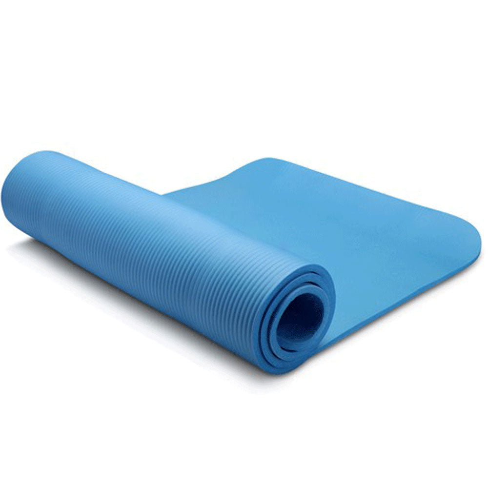 Bargene 10Mm Extra Thick Nbr Yoga Mat Gym Pilates Fitness Exercise Blue Mats & Non Slip Towels