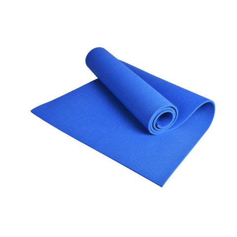 Extra Thick 6Mm Pvc Yoga Gym Pilate Mat Fitness Non Slip Exercise Board Blue Mats & Non Slip Towels