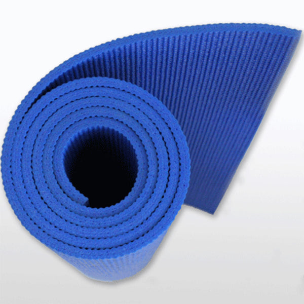 Extra Thick 6Mm Pvc Yoga Gym Pilate Mat Fitness Non Slip Exercise Board Blue Mats & Non Slip Towels