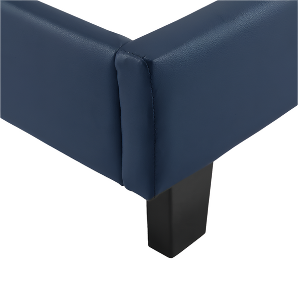 Palermo Single Pu Leather Bed Frame Blue Single Bed Frames